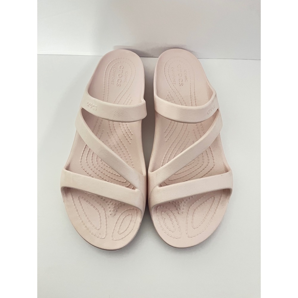 Crocs Swiftwater Sandal Womens 11 Pink Strappy Slide Iconic Comfort